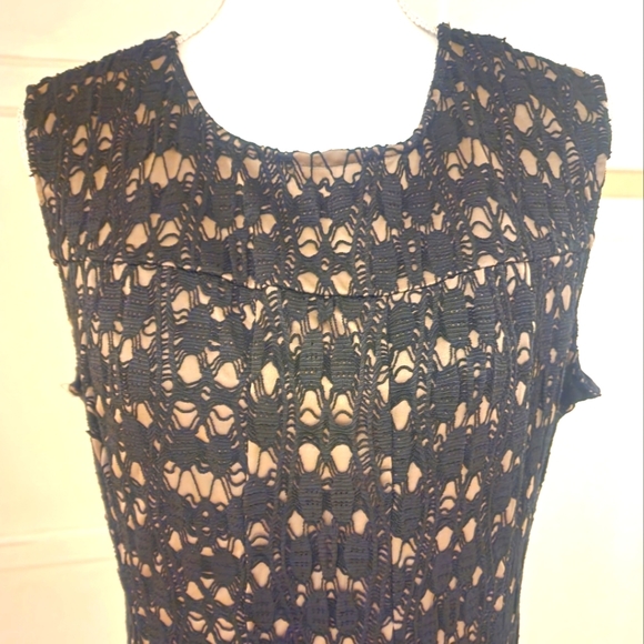 S.L. Fashions Women's Lace Accented Sleeveless Dress 👗 - Picture 4 of 11